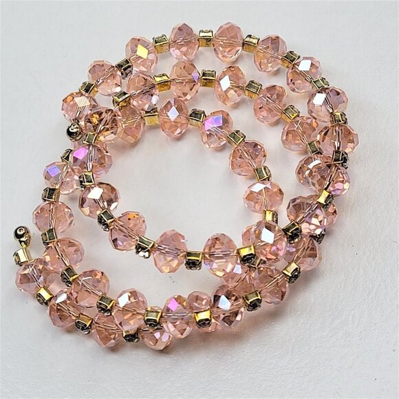 PINK Sparkling Crystal Wrap Bracelet - Picture 6 of 13